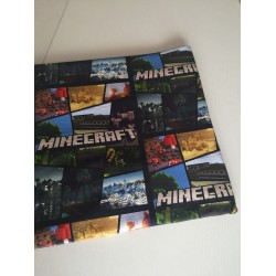 Skaitmeninės spaudos kilpinis trikotažas "Minecraft juodas"