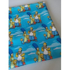 Skaitmeninės spaudos kilpinis trikotažas "Simpsonai"