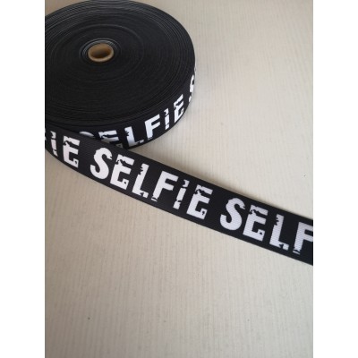 Dekoratyvinė elastinė juosta - guma "Selfie"
